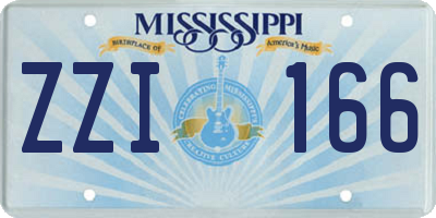 MS license plate ZZI166