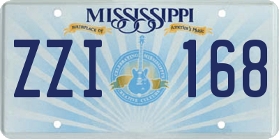 MS license plate ZZI168