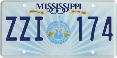 MS license plate ZZI174