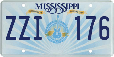 MS license plate ZZI176