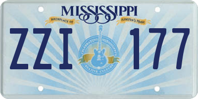 MS license plate ZZI177