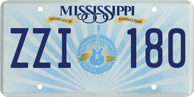 MS license plate ZZI180
