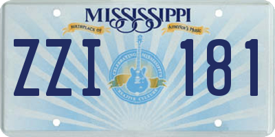 MS license plate ZZI181