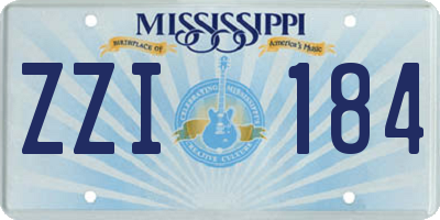 MS license plate ZZI184