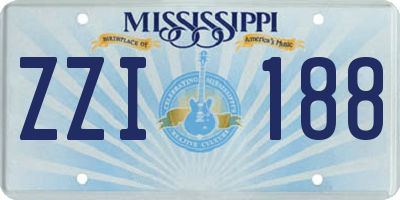 MS license plate ZZI188
