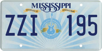 MS license plate ZZI195