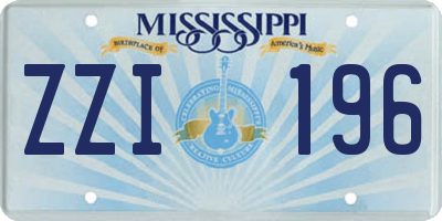 MS license plate ZZI196