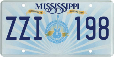 MS license plate ZZI198