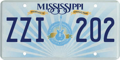 MS license plate ZZI202