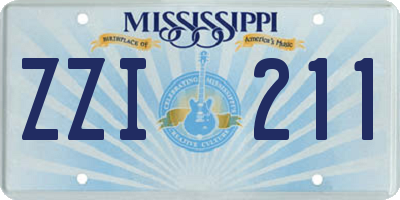 MS license plate ZZI211