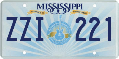 MS license plate ZZI221