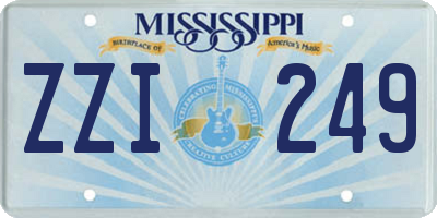 MS license plate ZZI249