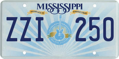 MS license plate ZZI250