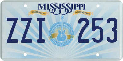 MS license plate ZZI253