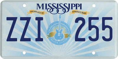 MS license plate ZZI255