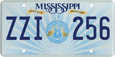 MS license plate ZZI256