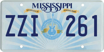 MS license plate ZZI261