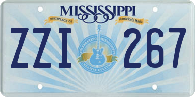 MS license plate ZZI267