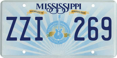 MS license plate ZZI269