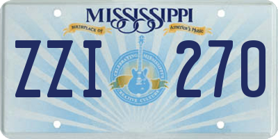 MS license plate ZZI270