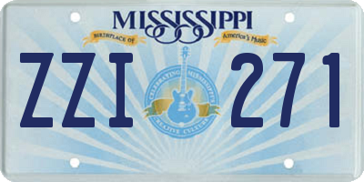 MS license plate ZZI271