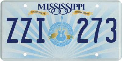 MS license plate ZZI273