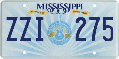MS license plate ZZI275