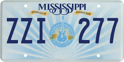 MS license plate ZZI277