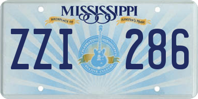 MS license plate ZZI286