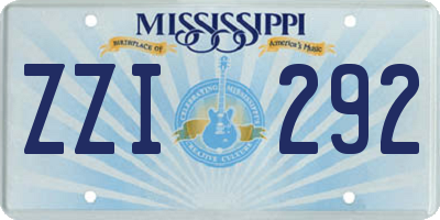 MS license plate ZZI292