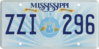 MS license plate ZZI296