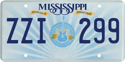 MS license plate ZZI299