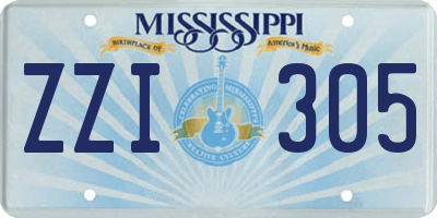 MS license plate ZZI305