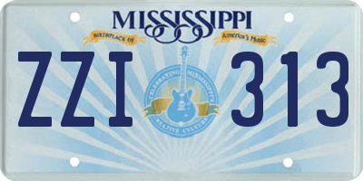 MS license plate ZZI313