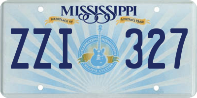 MS license plate ZZI327