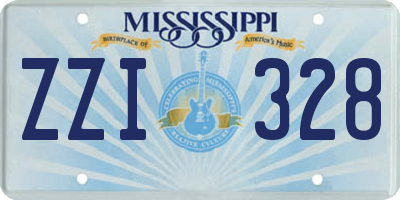 MS license plate ZZI328