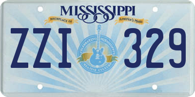 MS license plate ZZI329