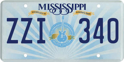 MS license plate ZZI340