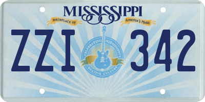 MS license plate ZZI342
