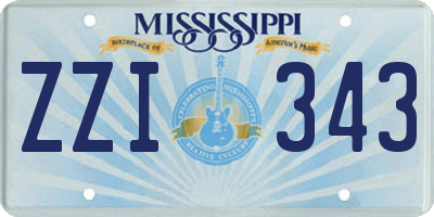 MS license plate ZZI343