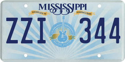 MS license plate ZZI344