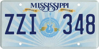 MS license plate ZZI348