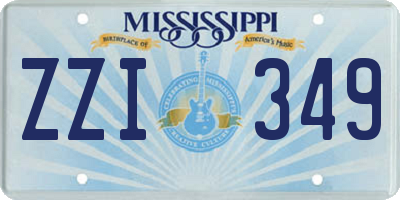 MS license plate ZZI349