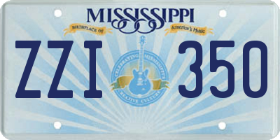 MS license plate ZZI350