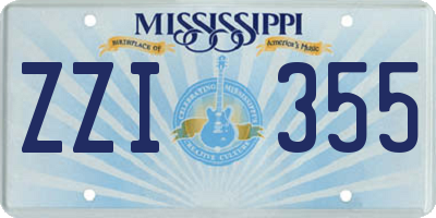 MS license plate ZZI355