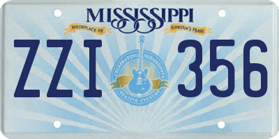 MS license plate ZZI356
