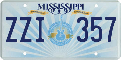 MS license plate ZZI357