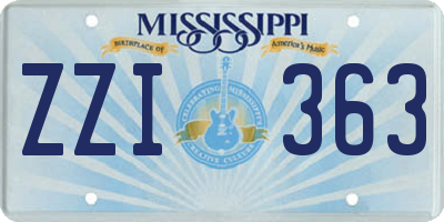 MS license plate ZZI363