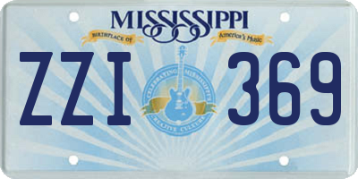 MS license plate ZZI369