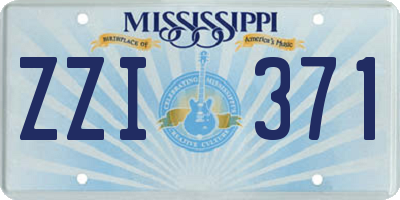 MS license plate ZZI371